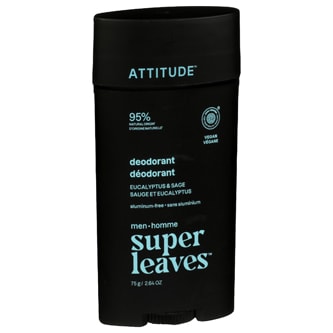 Attitude Super Leaves, Men Deodorant, Eucalyptus & Sage